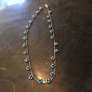 Gold and green pearl necklace